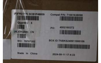 Lenovo 5CB1P49009 C-Cover with keyboard, Ukraine, Cloud Grey, Backlight, Non-FingerPrint, US