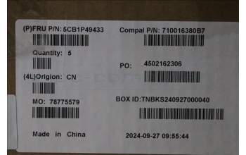 Lenovo 5CB1P49433 C-Cover with keyboard, French, Abyss Blue, Backlight, Non-FingerPrint, US