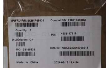 Lenovo 5CB1P49436 C-Cover with keyboard,Hungarian,Abyss Blue,Backlight,Non_FingerPrint