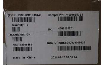 Lenovo 5CB1P49440 C-Cover with keyboard, Switzerland, Abyss Blue, Backlight, Non-FingerPrint, UK