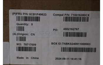 Lenovo 5CB1P49623 C-Cover with keyboard, German, Cloud Grey, Non_Backlight, Non_FingerPrint