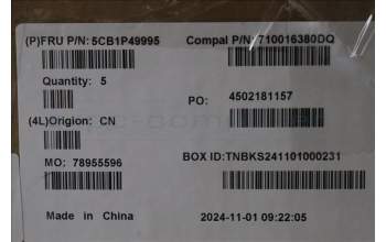 Lenovo 5CB1P49995 C-Cover with keyboard, French, Abyss Blue, Non_Backlight, FingerPrint