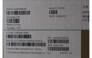 Lenovo 5CB1P50109 C-Cover with keyboard, Slovenian, Onyx Grey, UK