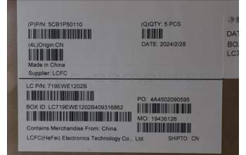 Lenovo 5CB1P50110 COVER Upper Case ASM_SPA L83DF ONGY