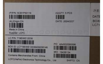 Lenovo 5CB1P50119 C-Cover with keyboard, Bulgarian, Grey, RGB Backlight, UK