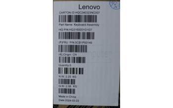 Lenovo 5CB1P50149 C-Cover with keyboard, Belgian, Luna Grey, Non-FingerPrint, UK
