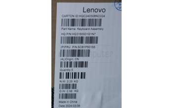 Lenovo 5CB1P50155 C-Cover with keyboard,French,Luna Grey,Non_Fingerprint