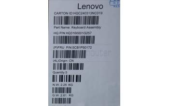 Lenovo 5CB1P50172 COVER Upper Case ASM SWS H 83CV NFP LG