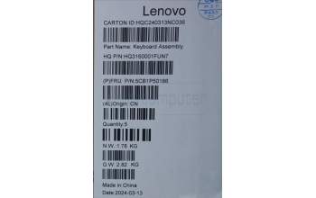 Lenovo 5CB1P50186 COVER Upper Case ASM FRA H83E2 TT PST