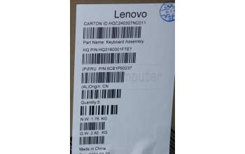 Lenovo 5CB1P50237 COVER Upper Case ASM HUN H83E2 LG 2.5K
