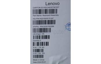 Lenovo 5CB1P50288 COVER Upper Case ASM UKE H83E2 LG PST