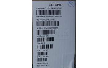 Lenovo 5CB1P50313 COVER UpCaseASM NORDIC H83E2 TT PST DIS