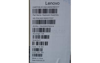 Lenovo 5CB1P50314 COVER UpperCaseASM POR H83E2 TT PST DIS