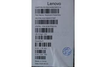 Lenovo 5CB1P50319 COVER UpperCaseASM TC H83E2 TT PST DIS