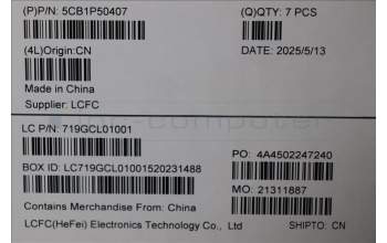 Lenovo 5CB1P50407 FRU MT042_D_COVER_WLAN_GR_ASSY