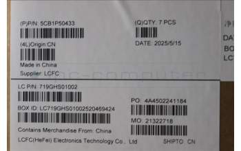 Lenovo 5CB1P50433 C-Cover MT045, WWAN, Black, ASSY