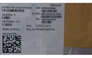 Lenovo 5CB1P50454 A-Cover ASM, AL, 3.2T, 5M Camera, WLAN, L16G2