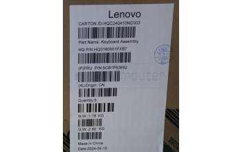 Lenovo 5CB1P53692 COVER UpperCaseASM UKE H83E2 TT PST DIS