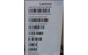 Lenovo 5CB1P53735 COVER UpperCaseASM BEL H83E2 LG PST DIS