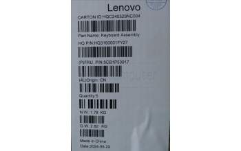 Lenovo 5CB1P53917 COVER UpperCaseASM GRE H83E2 LG PST DIS