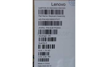 Lenovo 5CB1P53934 COVER UpperCaseASM HBW H83E2 LG PST DIS