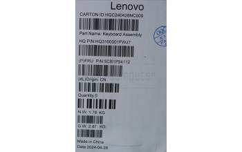 Lenovo 5CB1P54112 COVER UpperCaseASM SLV H83E2 LG PST DIS