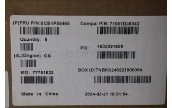 Lenovo 5CB1P55465 C-Cover with keyboard, Russian, Luna Grey, RGB Backlight, US