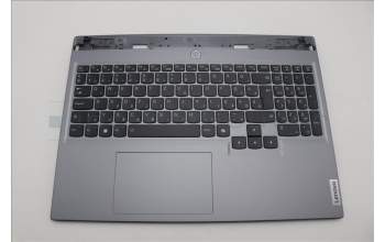 Lenovo 5CB1P55605 C-Cover with keyboard, Hungarian, Luna Grey, RGB Backlight, UK