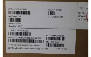 Lenovo 5CB1P71897 C-Cover with keyboard, German, Black, Non-Fingerprint, UK