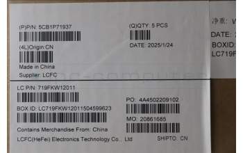 Lenovo 5CB1P71937 C-Cover with keyboard,Slovenian,Black,Fingerprint