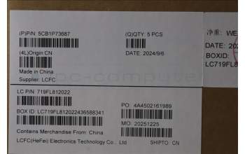 Lenovo 5CB1P73687 C-Cover with keyboard, Italian, Black, Non-Fingerprint, UK