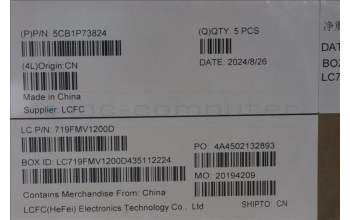 Lenovo 5CB1P73824 C-Cover with keyboard, Hebrew, Cosmic Blue, US