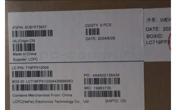 Lenovo 5CB1P73937 C-Cover with keyboard, UK English, Luna Grey, Fingerprint, UK