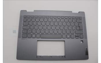 Lenovo 5CB1P74332 C-Cover with keyboard, Portuguese, Luna Grey, FingerPrint, UK