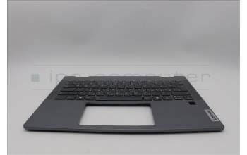 Lenovo 5CB1P74345 C-Cover with keyboard, Hungarian, Luna Grey, FingerPrint, UK