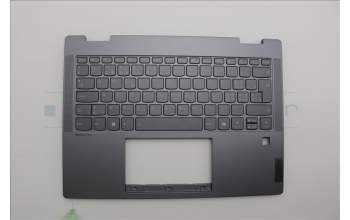 Lenovo 5CB1P74350 C-Cover with keyboard, Switzerland, Luna Grey, FingerPrint, UK
