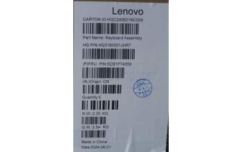 Lenovo 5CB1P74359 C-Cover with keyboard, Italian, Cosmic Blue, FingerPrint, UK
