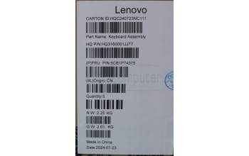 Lenovo 5CB1P74375 C-Cover with keyboard, Hebrew, Cosmic Blue, FingerPrint, US