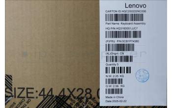 Lenovo 5CB1P74380 C-Cover with keyboard, Slovenian, Cosmic Blue, FingerPrint, UK