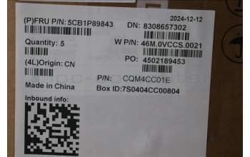 Lenovo 5CB1P89843 C-Cover with keyboard, Portuguese, Cloud Grey, Backlight, UK