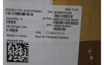 Lenovo 5CB1P89893 C-Cover with keyboard, Belgian, Cloud Grey, Backlight, UK