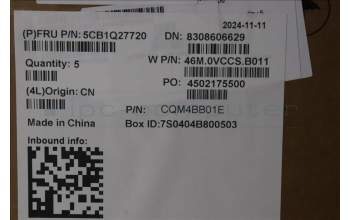 Lenovo 5CB1Q27720 C-Cover with keyboard, German, Cloud Grey, Backlight