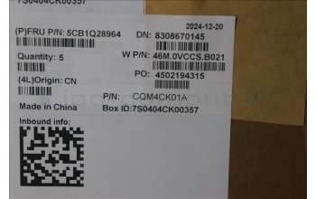 Lenovo 5CB1Q28964 C-Cover with keyboard, Portuguese, Cloud Grey, Backlight, UK