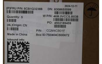 Lenovo 5CB1Q32388 C-Cover with keyboard, French, Cloud Grey, US