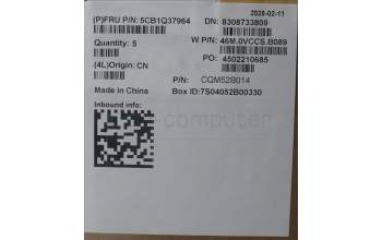 Lenovo 5CB1Q37964 C-Cover with keyboard, UK English, Storm Grey, Backlight, UK