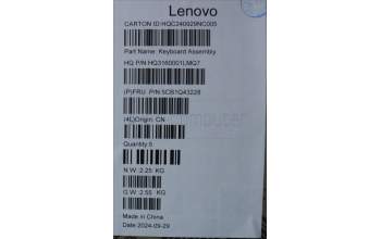 Lenovo 5CB1Q43228 C-Cover with keyboard, Italian, Luna Grey, Fingerprint, UK