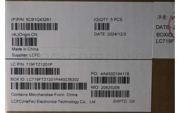 Lenovo 5CB1Q43261 C-Cover with keyboard, Belgian, Luna Grey, Backlight, UK