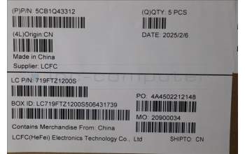 Lenovo 5CB1Q43312 C-Cover with keyboard, Slovenian, Luna Grey, Non-Backlight, UK