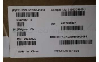 Lenovo 5CB1Q43338 C-Cover with AI keyboard, Spanish, Cloud Grey, Backlight, Fingerprint, UK