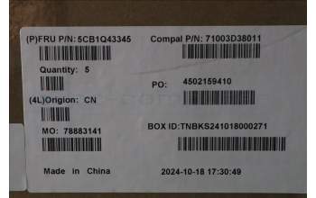 Lenovo 5CB1Q43345 COVER UpperCase GER C83HL FP CG BLAI AL